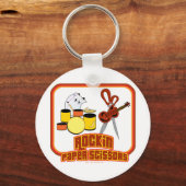 Raketpapierschaar Sleutelhanger (Voorkant)