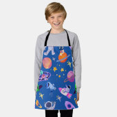 Raketpatroon astronaut planeet schort (Gedragen)