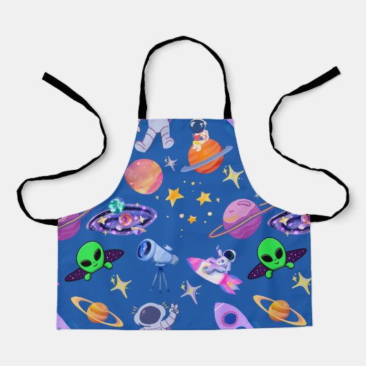 Raketpatroon astronaut planeet schort (Voorkant)