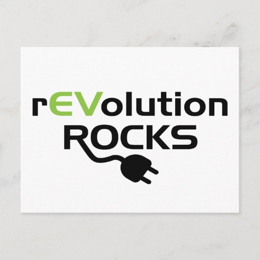 Raketraketten voor elektrische voertuigen - EV Briefkaart (Voorkant)