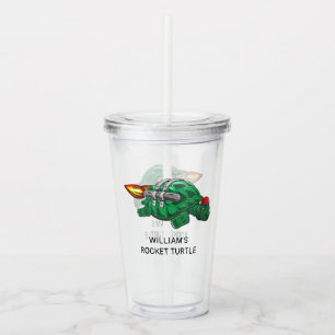 Raketrit met de Schildpad Acryl Drinkbeker