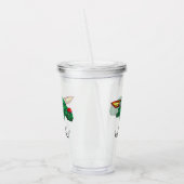 Raketrit met de Schildpad Acryl Drinkbeker (Links)