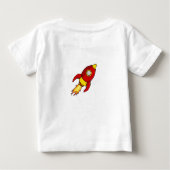Raketrode gele Baby T-shirt (Achterkant)