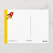 Raketrood geel Briefkaart (Achterkant)