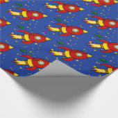 Raketrood geel glanzend papier, 30 x 6 inch cadeaupapier (Hoek)