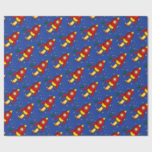 Raketrood geel glanzend papier, 30 x 6 inch cadeaupapier (Vlak)