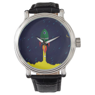 Raketruimteschip astrologie astronaut horloge