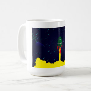 Raketruimteschip astrologie astronaut koffiemok