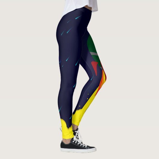 Raketruimteschip astrologie astronaut leggings (Rechts)