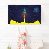 Raketruimteschip astrologie astronaut spandoek (Insitu)