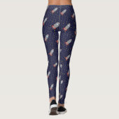 Raketschaal met terugloop met Achtergrond sterrete Leggings (Achterkant)