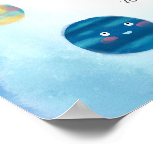 Raketschaal voor buitenruimtectoren poster (Hoek)