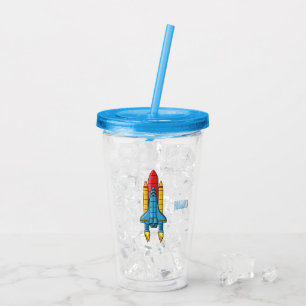 Raketscheepsillustratie cartoon acryl drinkbeker