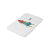 Raketscheepsillustratie cartoon badmat (Gekanteld)