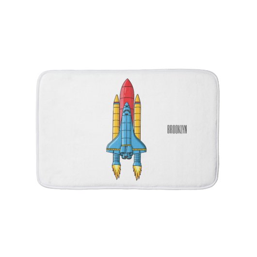 Raketscheepsillustratie cartoon badmat (Voorkant)