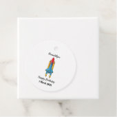 Raketscheepsillustratie cartoon bedankjes labels (In situ)