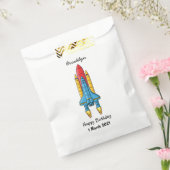 Raketscheepsillustratie cartoon bedankzakje (Gezegeld)