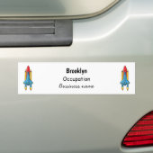 Raketscheepsillustratie cartoon bumpersticker (Op auto)