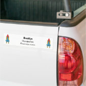 Raketscheepsillustratie cartoon bumpersticker (Op Truck)