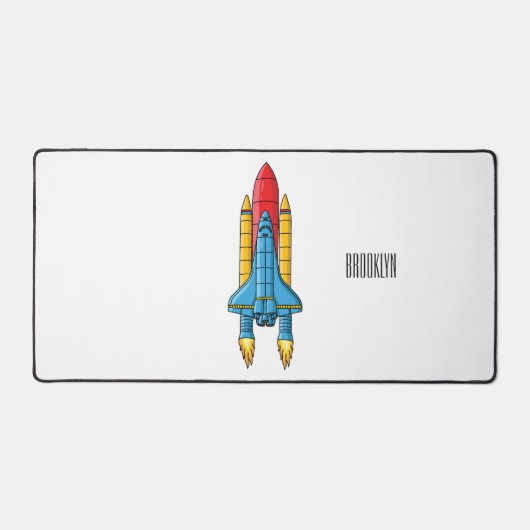 Raketscheepsillustratie cartoon bureaumat (Voorkant)