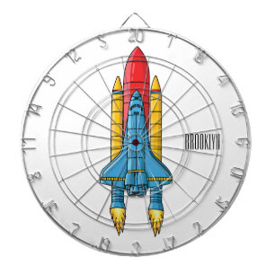 Raketscheepsillustratie cartoon dartbord