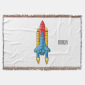 Raketscheepsillustratie cartoon deken (Voorkant)