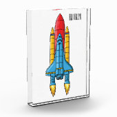 Raketscheepsillustratie cartoon fotoblokken (Links)