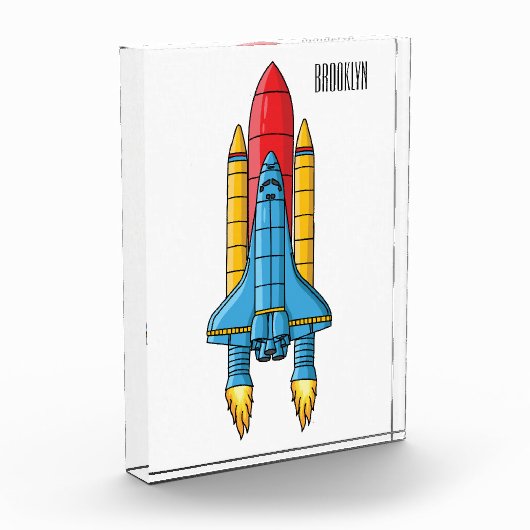 Raketscheepsillustratie cartoon fotoblokken (Links)