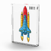Raketscheepsillustratie cartoon fotoblokken (Rechts)