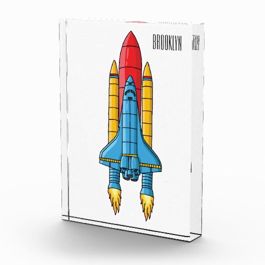 Raketscheepsillustratie cartoon fotoblokken (Rechts)