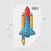 Raketscheepsillustratie cartoon golfhanddoek (Insitu)