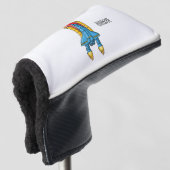 Raketscheepsillustratie cartoon golfheadcover (3/4 voorkant)