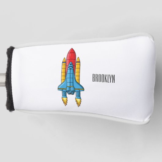 Raketscheepsillustratie cartoon golfheadcover (Voorkant)