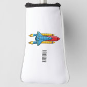 Raketscheepsillustratie cartoon golfheadcover (Draai 90)
