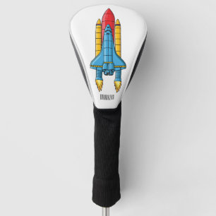 Raketscheepsillustratie cartoon golfheadcover