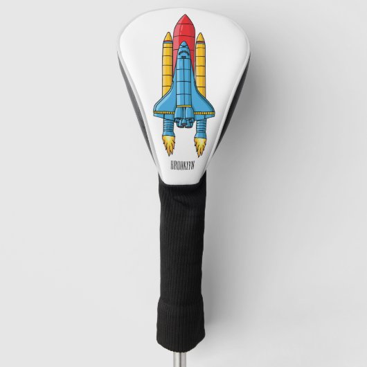 Raketscheepsillustratie cartoon golfheadcover (Voorkant)
