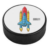 Raketscheepsillustratie cartoon hockey puck (3/4)