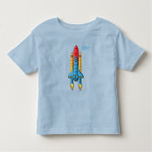 Raketscheepsillustratie cartoon  kinder shirts (Voorkant)