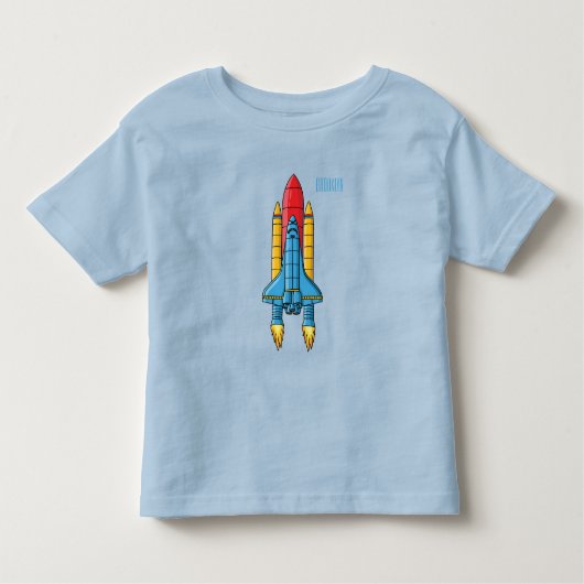 Raketscheepsillustratie cartoon  kinder shirts (Voorkant)