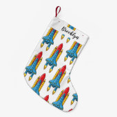 Raketscheepsillustratie cartoon kleine kerstsok (Voorkant (Hangend))