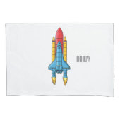 Raketscheepsillustratie cartoon kussensloop (Voorkant)