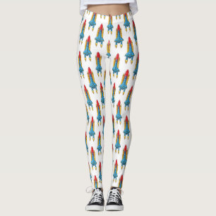 Raketscheepsillustratie cartoon leggings