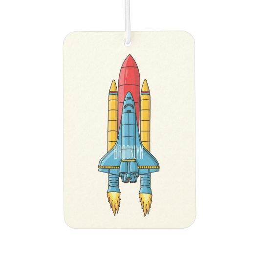 Raketscheepsillustratie cartoon luchtverfrisser (Voorkant)