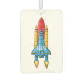 Raketscheepsillustratie cartoon luchtverfrisser (Achterkant)