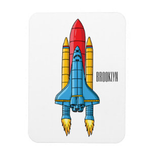 Raketscheepsillustratie cartoon magneet