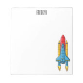 Raketscheepsillustratie cartoon notitieblok (Voorkant)