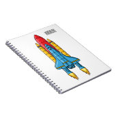 Raketscheepsillustratie cartoon notitieboek (Rechterzijde)