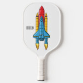 Raketscheepsillustratie cartoon pickleball paddle (Achterkant)