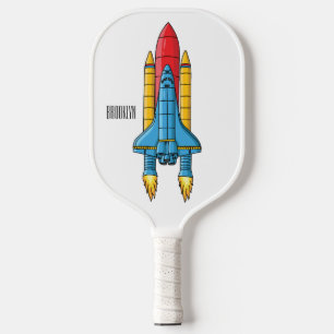 Raketscheepsillustratie cartoon pickleball paddle