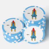 Raketscheepsillustratie cartoon poker chips (Opstapeling)